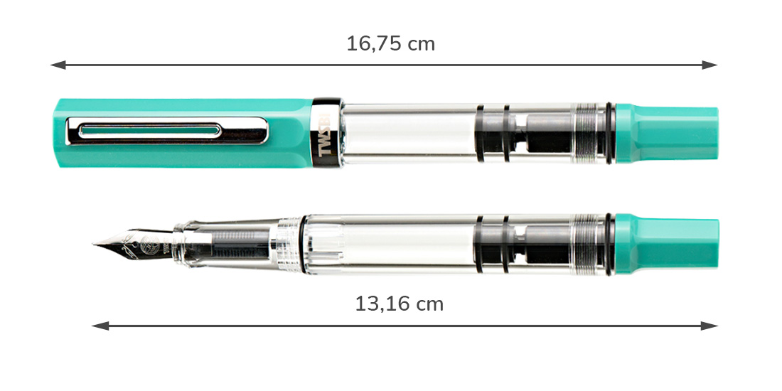 TWSBI pistove pero _persian green_rozmer2